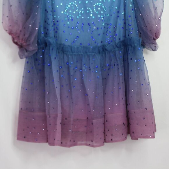 NWT Cynthia Rowley Rhinestone Tallulah Ombré Organza Maxi Dress Size Small - Picture 11 of 16